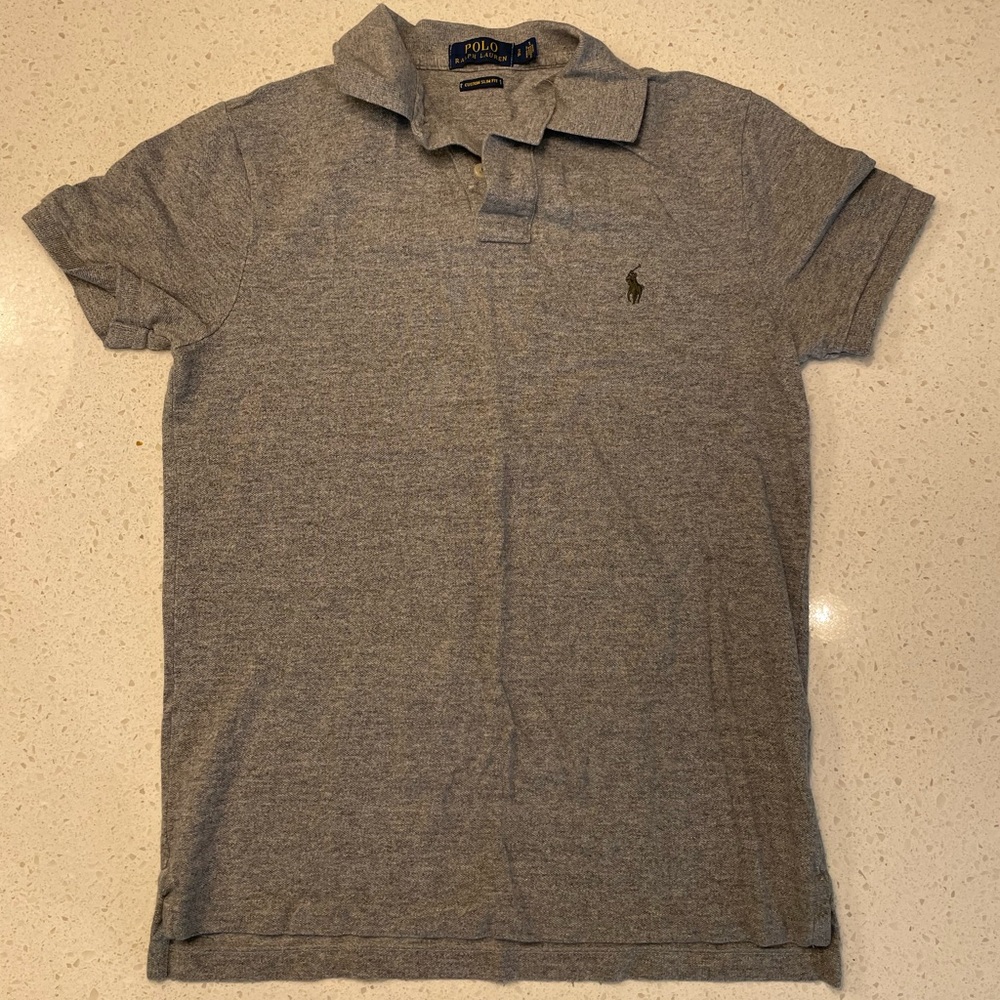 Polo Ralph Lauren Iconic Mesh Polo Shirt - Gray - Size S